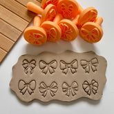 8-Piece Bow Stamp Set – For Pottery, Clay & Baking